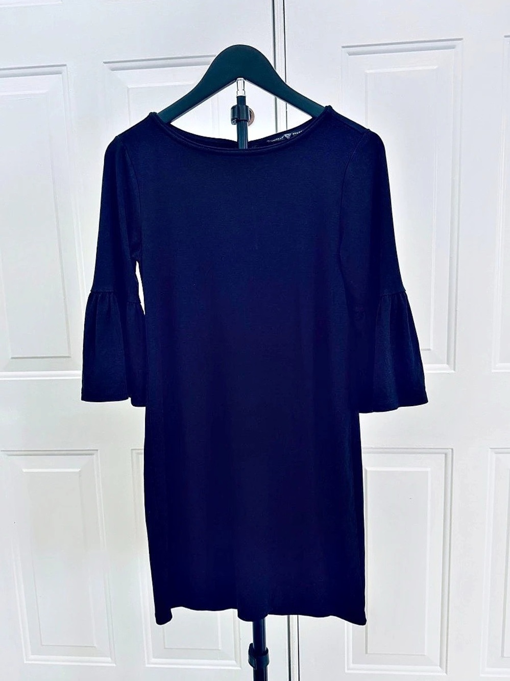 White House Black Market Black Bell Sleeve Mini Dress XS